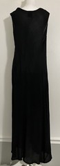 India Boutique Maxi Dress XL Black Floral Artsy Boho Hippie Beach Vacation