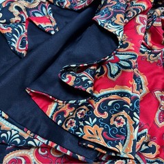 Shelby & Palmer Ruffled Bell Sleeve Red Dress Tribal Boho Artsy Flamenco Sz 10