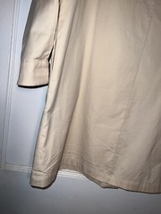 John Patrick Tunic Button Down Shirt Dress Beige Cotton Size L. d123