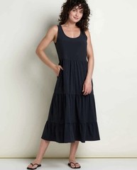 Toad&Co. Sunkissed Sunsana Midi Dress Lightweight Swing Silhouette Size Large