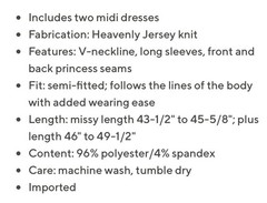Denim & Co. Essentials Jersey 2-Pack Dresses Size S Raisin Brown Rose A703339