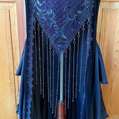 Devil Fashion Gothic Victorian &lsquo;Vampire Masquerade&rsquo; Purple Black Velvet Gown 2XL