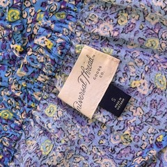 Universal Thread Tiered Mini Dress Size S Ditsy Floral Print Pockets Blue Ruffle
