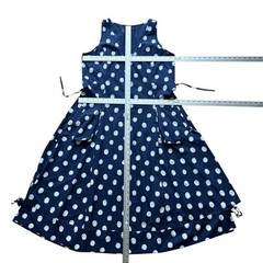 Snapdragon & Twig Medium Dress 100% Cotton Large Retro Polka Dot Art To Wear