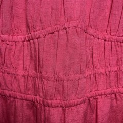 Sim & Sam Linen Blend Puff Sleeve Mini Dress Sundress Size Medium Hot Pink NWT