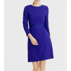 J Crew Double-Faced Wool Crepe Suit Sheath Dress | Sz 10, Royal Blue C1063