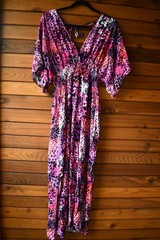 NWOT Love Stitch Kimono Sleeve Maxi Dress Sunset SIZE Medium-Large