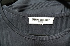 NEW Opening Ceremony Linear Delta Handkerchief Dress in Navy – Size 6 #D163