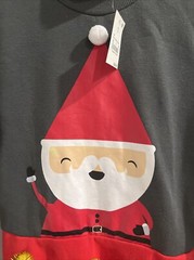 Mighty Fine Christmas Santa Dress Women&rsquo;s XS New Gray Red Gold Poms Party