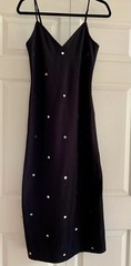 Rhode PIA Black Mirror Pencil/A-Line Dress Size Small
