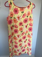 Yellow Dress with Poppies Size 12