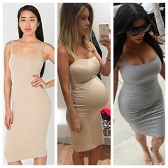 American Apparel Tank Dress Tan Nude Midi Bodycon Vintage Indie Sleaze New Y2K