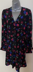 Nobodys Child Black Multi Floral Siri Mini Dress Size 8