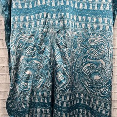 Winlar Kaftan Mumu Women’s One Size Grecian Goddess Blue Silver