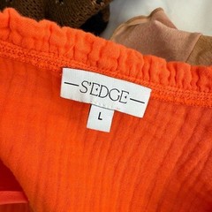 S&rsquo;EDGE dress Raleigh style In Blood Orange gauze cotton size L