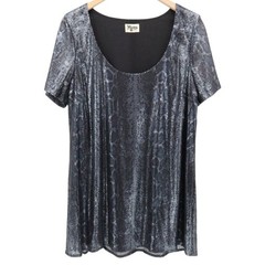 Show Me Your MuMu Demi Sequin Python Mini Dress Shift Concert Festival Large