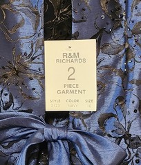 R & M Richards 2 Pc Dress Jacket Set Navy Ankle Length 2123 Women Size 10 NWT