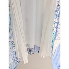 NWT Vilagallo Leila Shells Maxi Dress Blue White Short Sleeve Shift Dress 48 XL