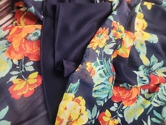 Wedding Guest Dress Summer Small Mini Flowy Hi Lo Belted Floral Blue My Michelle