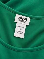 Monroe & Main Emerald Green Sleeveless Maxi Dress Size L Cotton Stretch