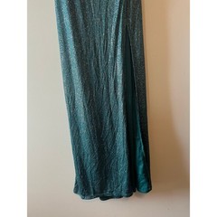 City Studios Juniors&rsquo; Glitter Lace-Up-Back Gown in Emerald