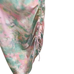 For Love & Lemons Call Me Tie Dye Colorful Pastel Open Back Midi Dress Small
