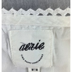 Aerie White Tiered Lace Mini Dress Medium Cottagecore Festival Romantic Boho