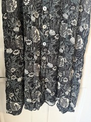 Disturbia UK Size 6 Black White Grey Nightbloom Floral Lace Button Up Midi Dress