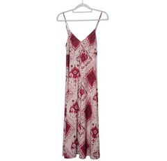 Zimmermann Wavelength Frill Midi Dress Size 0/AU 8/US 4 Silk Raspberry Ikat Belt
