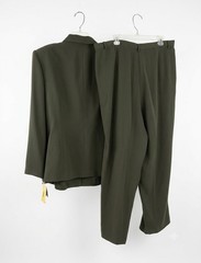 Olive Green Pant Suit Set Women 24W Blazer Pants Plus Size Career Suit Dillard’s