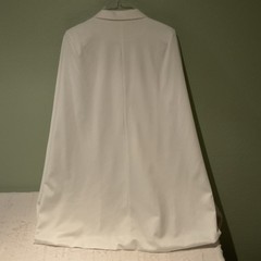 Extro & Vert White Blazer Button Up Cape Dress Elegant, Classic, Preppy, Size M