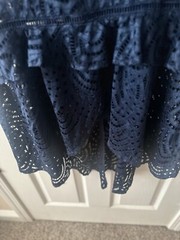 CITY STUDIO Navy Blue Party Dress Juniors Hi-Low Peplum Cocktail. Size 15.
