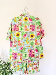 Nobodys Child Two Piece Set Womens UK 14 Floral Co-Ord Bright Print Shirt Shorts