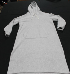Lands End Hoodie Dress Womens Large Gray Sweatshirt Pullover