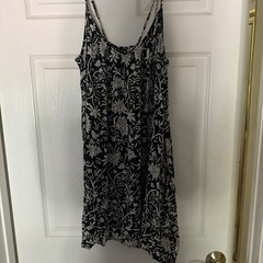 NWT Volcom Beach Cami mini black white cover up dress