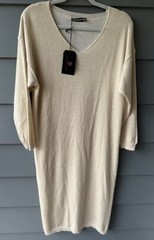 Alchemia Tricot NWT Dress Sz S Small Made in Italy Metallic