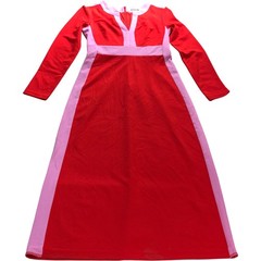 Red Colourblock Midi Dress – Size 6