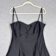 LRL Ralph Lauren Silk Dress Size 10 Black Taffeta Party Cocktail LBD Evening