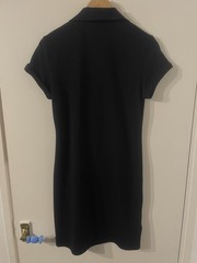 Fred Perry Amy Winehouse Button Thru Pique Dress Black Size 10 Brand New W Tags