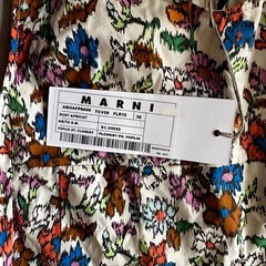 MARNI Floral Print Cottagecore Poplin Pleat Hem Dress NWT IT 36 UK 6