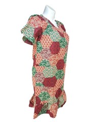 Anthony Richards VTG Boho Patchwork Red Green Mumu Patio Dress Women&rsquo;s Size 5X
