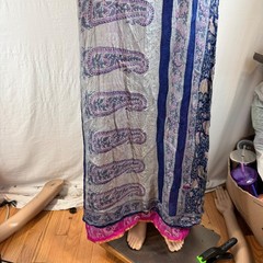 Handmade Multicolor Floral Geometric Maxi Sundress Sz L. SIlk?