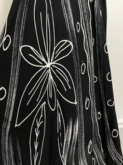 India Boutique Maxi Dress XL Black Floral Artsy Boho Hippie Beach Vacation
