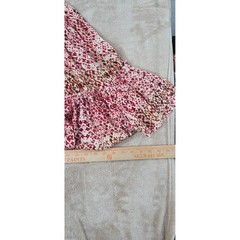 Free People FP One One Night In Bali Mini Dress Strapless Women XS Red Frayed