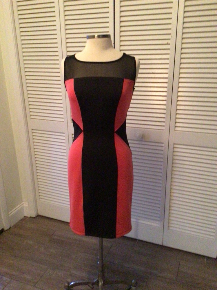 En Focus Studio Women’s Size 4 Red/Black Color locked Any Occasion Casual Dress