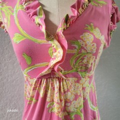 Lilly Pulitzer Claire Dress Silk Blend Queen Anne Lace Print {see measurements}