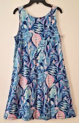 NWOT Lilly Pulitzer Kristen Pull on Swing Cotton Tank Dress Crisscross Back sz S