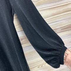 INA (i:na) Dress Medium Balloon Sleeve Black Sparkle Mini Occasion Cocktail NWT