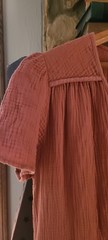 Christy Dawn Organic Gauze Cotton Dawn Dress Short Sleeve Terracotta Orange XL