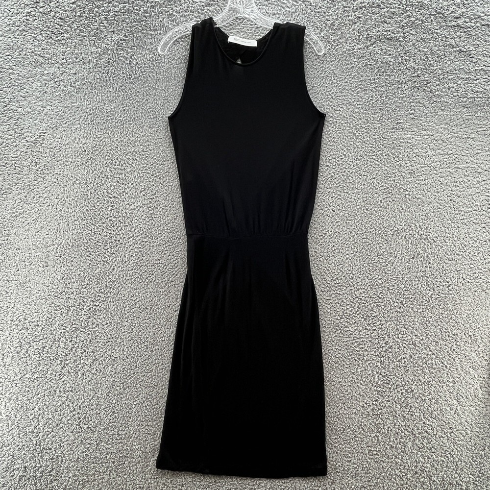 Derek Lam 10C Dress Womens Black Lightweight Knit Open Back Sleeveless Tank